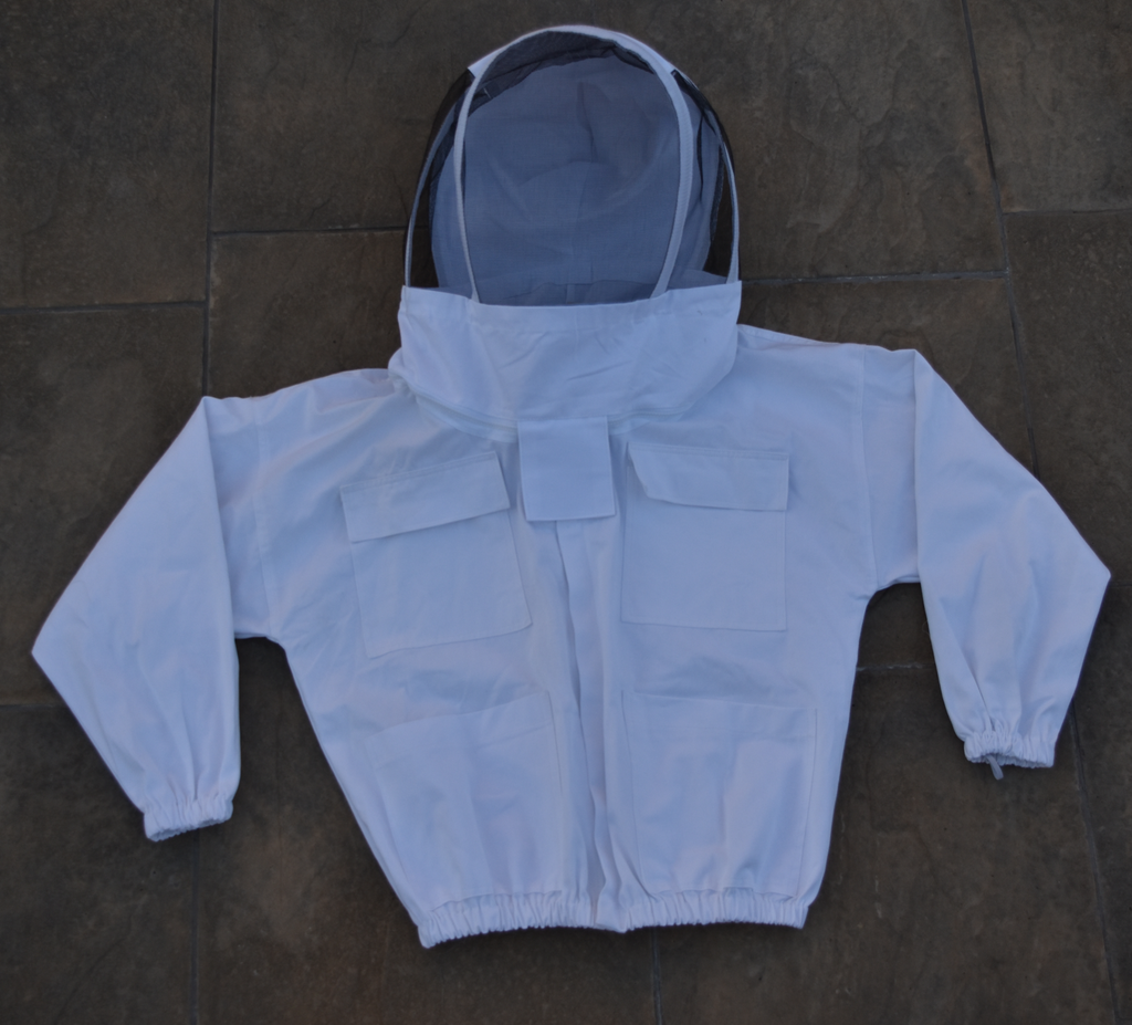2XL WHITE SOLID SUIT JACKET WITH FENCING HAT