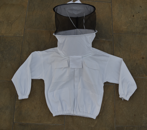 [A0657] 3XL WHITE SOLID SUIT JACKET WITH ROUND HAT