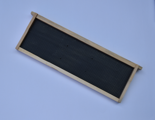 [A1814] MEDIUM WOOD FRAME WITH BLACK PLASTIC FOUNDATION WITHOUT WAX – AS – 10PK
