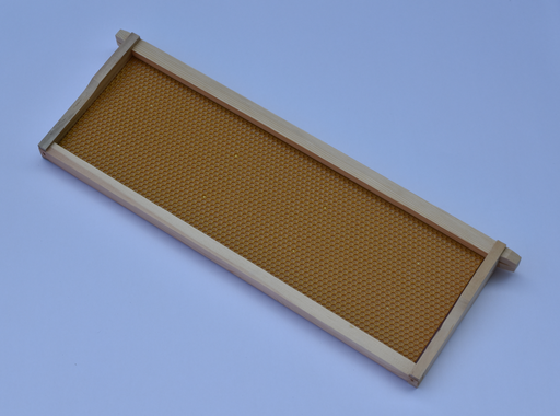 [A1818] MEDIUM WOOD FRAME WITH YELLOW PLASTIC FOUNDATION WITHOUT WAX – AS – 10PK
