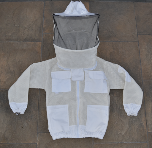 [A0669] XL WHITE VENTILATED JACKET WITH ROUND HAT